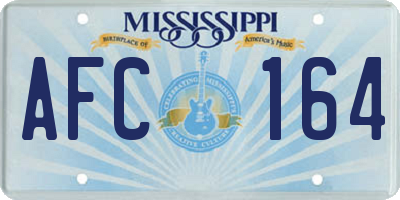 MS license plate AFC164