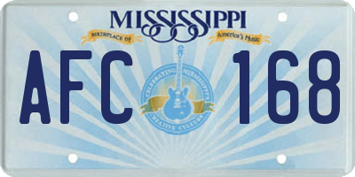 MS license plate AFC168