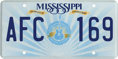 MS license plate AFC169
