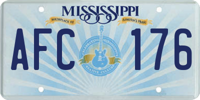 MS license plate AFC176
