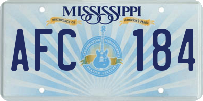 MS license plate AFC184