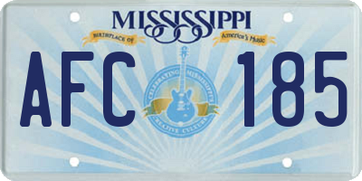 MS license plate AFC185