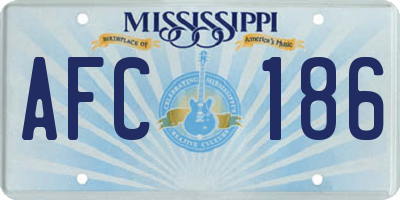 MS license plate AFC186