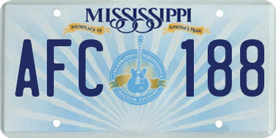 MS license plate AFC188