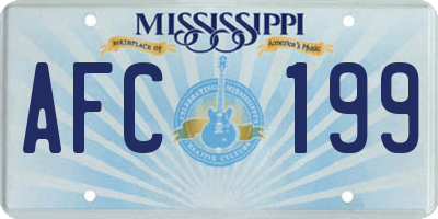 MS license plate AFC199