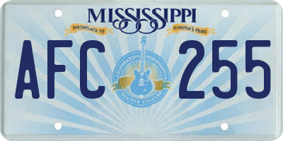 MS license plate AFC255