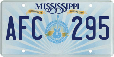 MS license plate AFC295