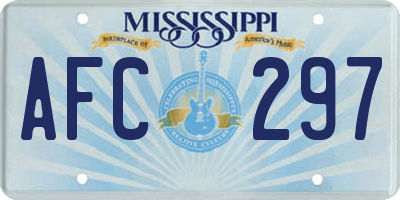 MS license plate AFC297