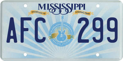 MS license plate AFC299