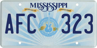 MS license plate AFC323