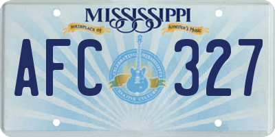MS license plate AFC327