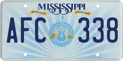 MS license plate AFC338