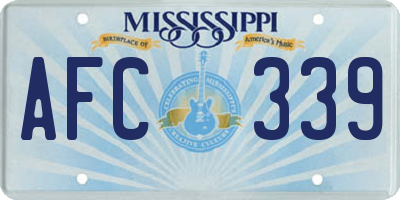 MS license plate AFC339