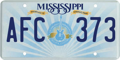 MS license plate AFC373