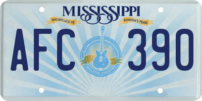 MS license plate AFC390