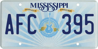 MS license plate AFC395