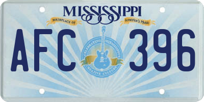 MS license plate AFC396