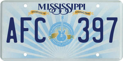 MS license plate AFC397