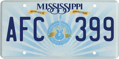 MS license plate AFC399
