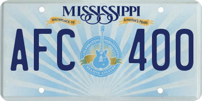 MS license plate AFC400