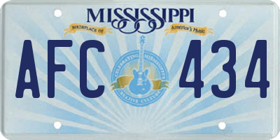 MS license plate AFC434
