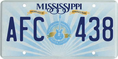 MS license plate AFC438