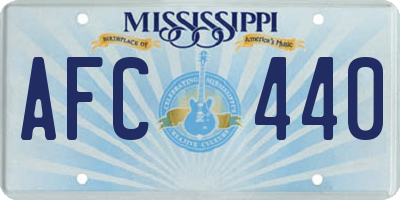 MS license plate AFC440