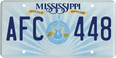 MS license plate AFC448