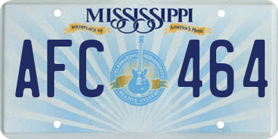 MS license plate AFC464