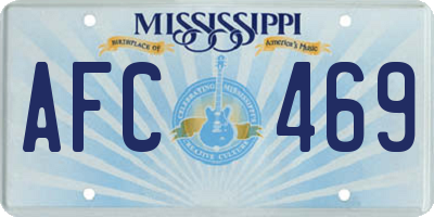 MS license plate AFC469