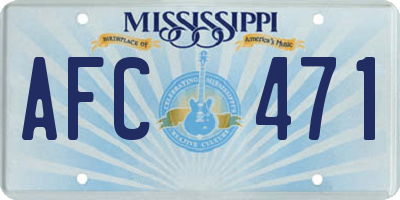 MS license plate AFC471