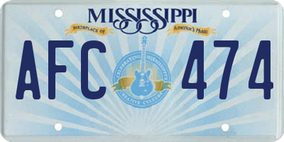 MS license plate AFC474