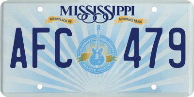 MS license plate AFC479