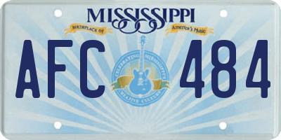 MS license plate AFC484