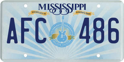 MS license plate AFC486