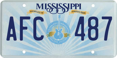 MS license plate AFC487