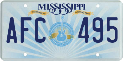 MS license plate AFC495