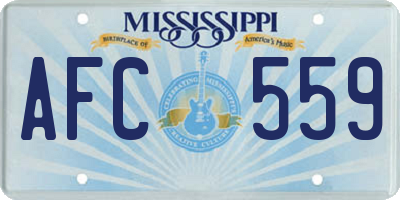 MS license plate AFC559
