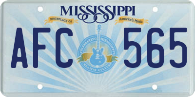 MS license plate AFC565