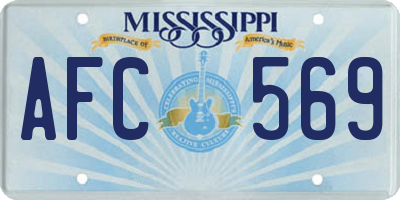 MS license plate AFC569