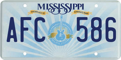 MS license plate AFC586