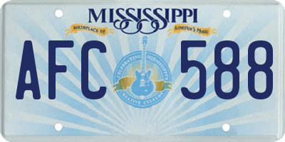 MS license plate AFC588