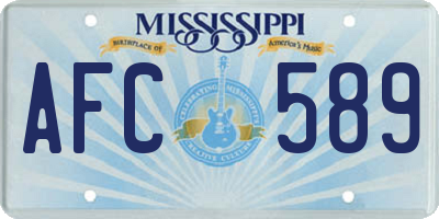 MS license plate AFC589