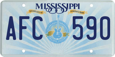 MS license plate AFC590