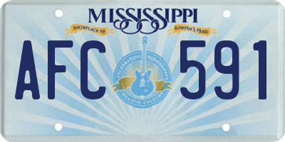 MS license plate AFC591