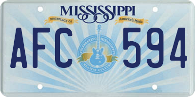 MS license plate AFC594