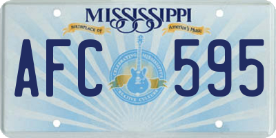 MS license plate AFC595