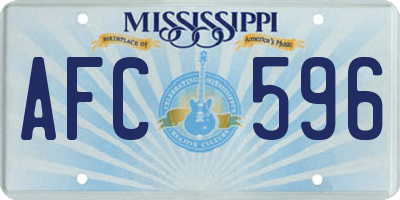 MS license plate AFC596