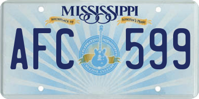 MS license plate AFC599