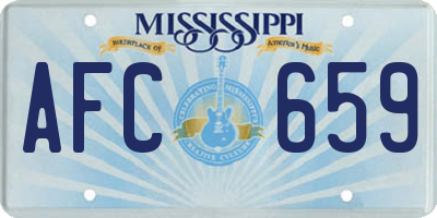 MS license plate AFC659